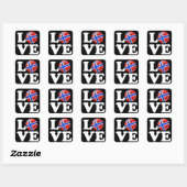 Love Norway glimlach Flag Vierkante Sticker (Vel)