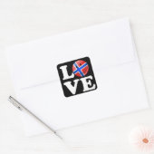 Love Norway glimlach Flag Vierkante Sticker (Envelop)