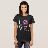 Love Norway Smiling Flag T-shirt (Voorkant volledig)