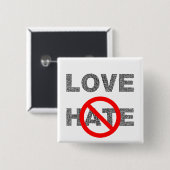 Love Not Hate Button (Voorkant /achterkant)