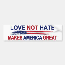 Love not Hate maakt Amerika geweldig Bumpersticker