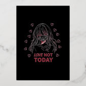 LOVE NOT TODAY FOLIE UITNODIGING (Voorkant)