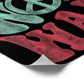 Love Not War Groovy Peace Sign Poster (Hoek)