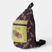 Love Note: Doodle Heart Music Liefhebbers Naam Gee Sling Bag (Rechterhoek)