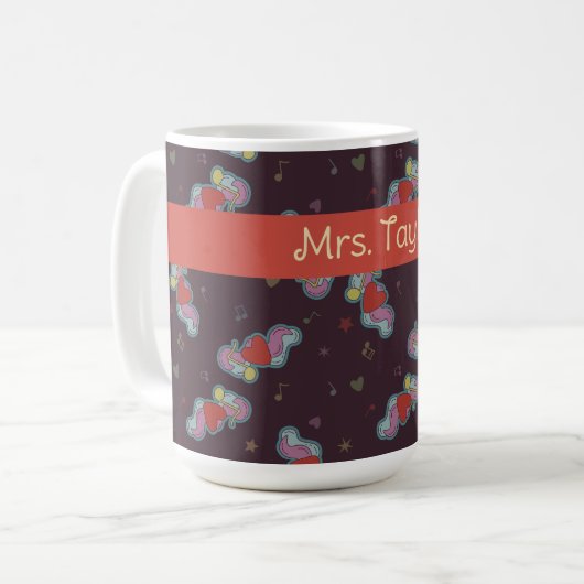 Love Note: Doodles voor Muziekliefhebbers Naam Roo Koffiemok (Voorkant links)