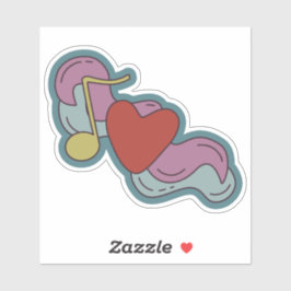 Love Note: Doodles voor muziekliefhebbers Sticker