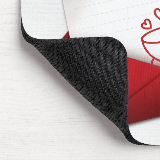 Love Note in Red Envelope Muismat (Hoek)