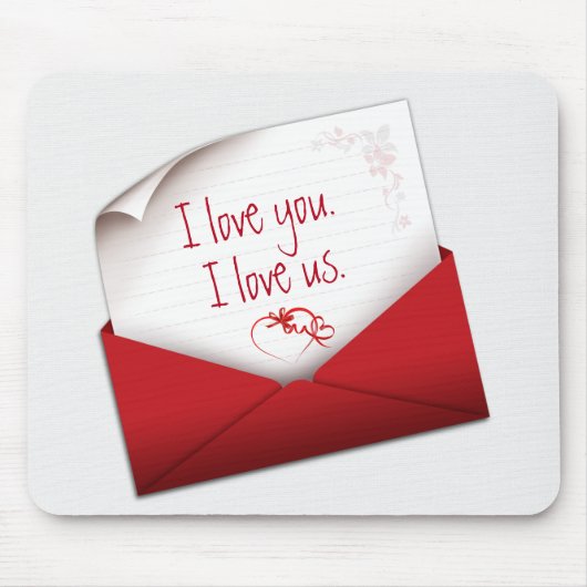 Love Note in Red Envelope Muismat (Voorkant)