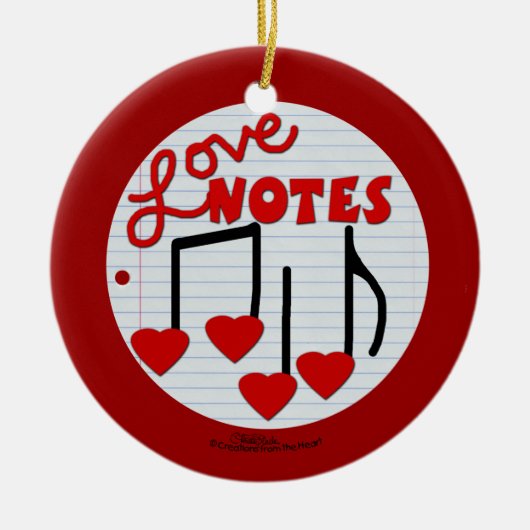 Love Note musical Keramisch Ornament (Voorkant)