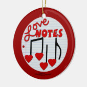 Love Note musical Keramisch Ornament (Links)
