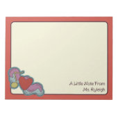 Love Note: Muziek Doodles leraren gepersonaliseerd Notitieblok (Voorkant)