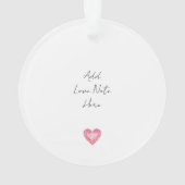 Love Note Pink Diamond Heart Gem Chic NAAM Ornament (achterkant)