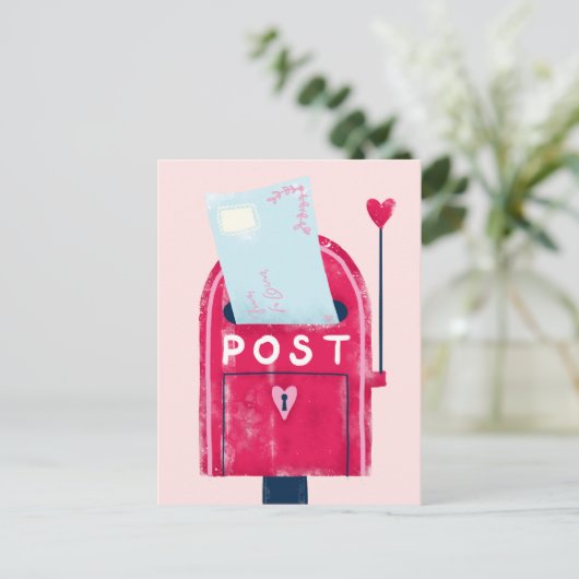 Love Note Postbox Briefkaart (Staand voorkant)