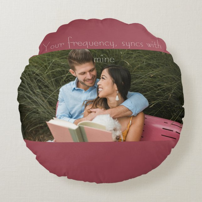 Love note rond kussen (Voorkant)