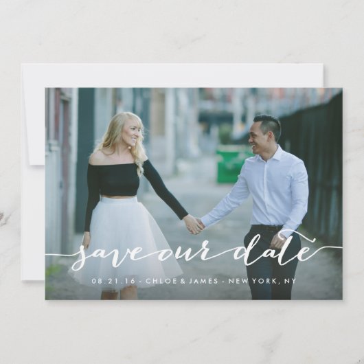Love Note Sla de datumoverlay op Save The Date (Voorkant)