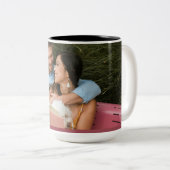 Love note tweekleurige koffiemok (Voorkant rechts)