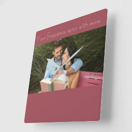 Love note vierkante klok