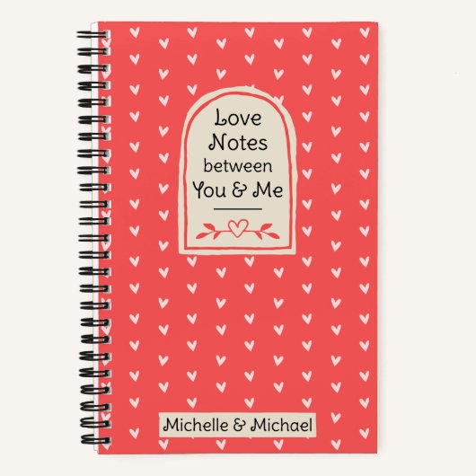Love Notes between You and Me Journal for Couples Notitieboek (Voorkant)