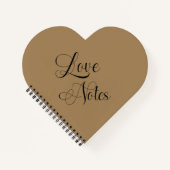 Love Notes Elegant script met naam Black & Gold Notitieboek (Voorkant)