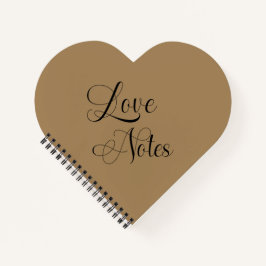Love Notes Elegant script met naam Black & Gold Notitieboek