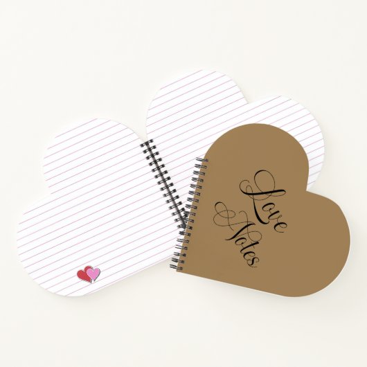 Love Notes Elegant script met naam Black & Gold Notitieboek (Binnen)