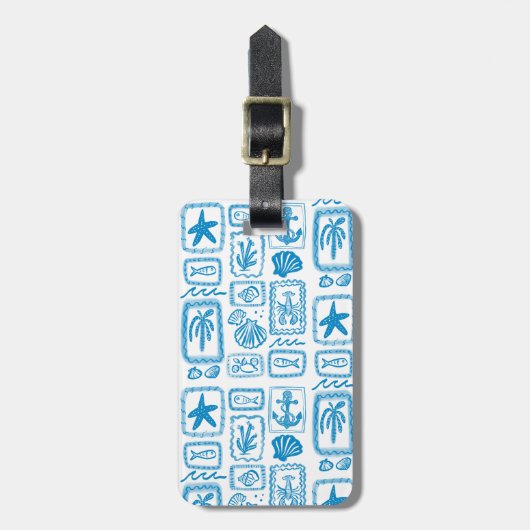 Love Notes from the Sea Seashell Ocean Beach  Bagagelabel (Voorkant verticaal)