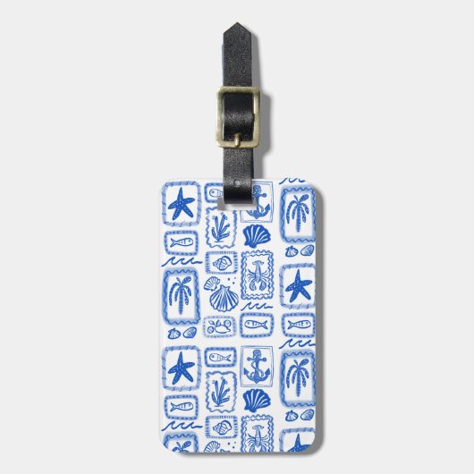 Love Notes from the Sea Seashell Ocean Beach  Bagagelabel (Voorkant verticaal)