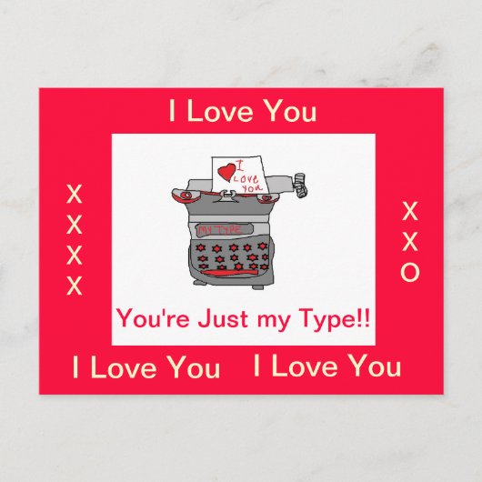 Love Notes-KAART Briefkaart (Voorkant)