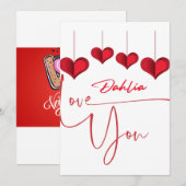 Love Notes: Personalized Valentijnsdag Kaart (Voorkant / Achterkant)