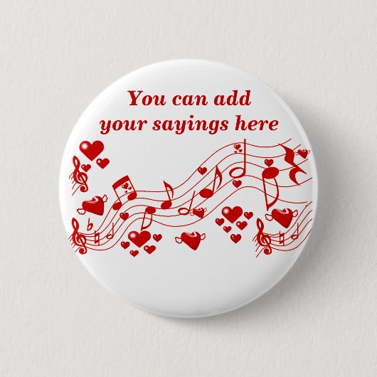 Love Notes_ Ronde Button 5,7 Cm (Voorkant)