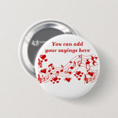 Love Notes_ Ronde Button 5,7 Cm (Voorkant /achterkant)