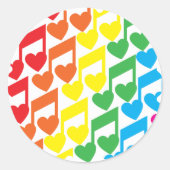 Love Notes Ronde Sticker (Voorkant)