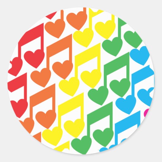 Love Notes Ronde Sticker (Voorkant)