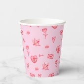 Love Notes & Sweet Treats Valentijns's Paper Cup Papieren Bekers (Achterkant)