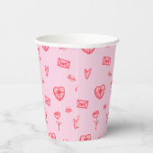 Love Notes & Sweet Treats Valentijns's Paper Cup Papieren Bekers (Rechts)