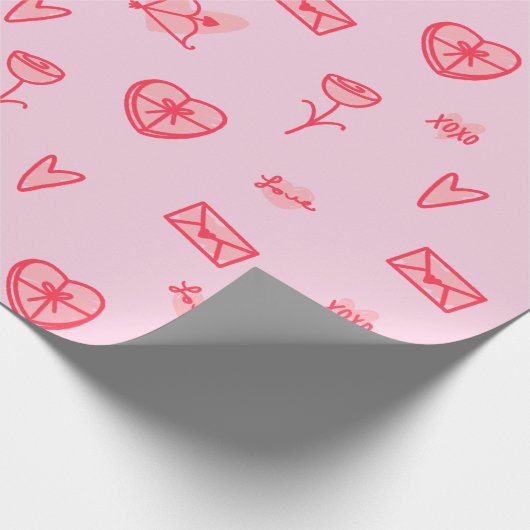 Love Notes & Sweet Treats Valentijns's Wrapping Pa Cadeaupapier (Hoek)