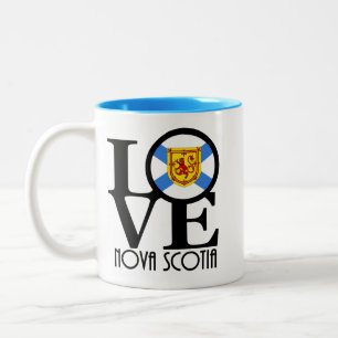 LOVE Nova Scotia Canada Tweekleurige Koffiemok