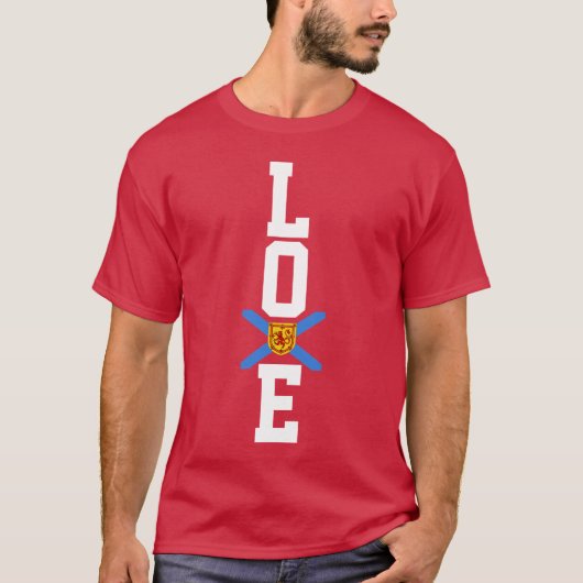 Love Nova Scotia T shirt trots Nova Scotia (Voorkant)