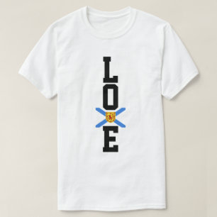 Love Nova Scotia trots N.S. flag T shirt