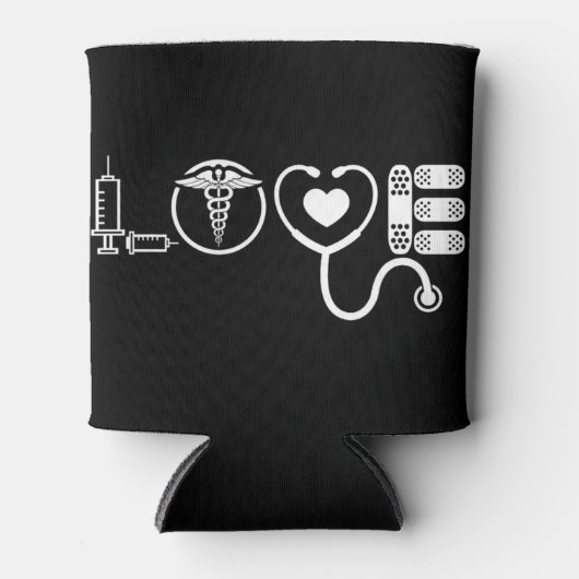 Love Nurse Cute Nurse er Nurse RN Nurse CNA Nurse Blikjeskoeler (Voorkant)