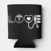 Love Nurse Cute Nurse er Nurse RN Nurse CNA Nurse Blikjeskoeler (Achterkant)