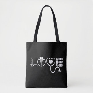 Love Nurse Cute Nurse ER Nurse RN Nurse CNA Nurse  Tote Bag