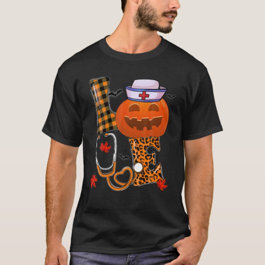 Love Nurse Halloween Autumn Herfst T-shirt (Voorkant)