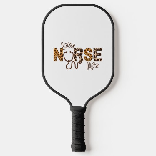Love Nurse Life Cheetah 3 Pickleball Paddle (Voorkant)