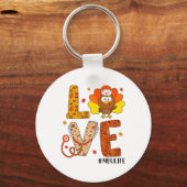 Love Nurse Life Herfst MBU Nurse Turkije Thanksgiv Sleutelhanger (Voorkant)