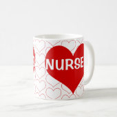 Love Nurses Hearts Koffiemok (Voorkant rechts)