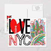 Love NYC & Live in NYC Briefkaart (Voorkant / Achterkant)