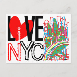 Love NYC & Live in NYC Briefkaart