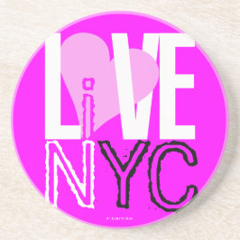 Love NYC Live in NYC Onderzetter Pink 3