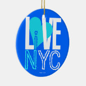 Love NYC Live in NYC Ornament Blue Green (Rechts)